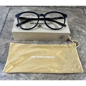 Eyebuydirect DUTCHESS Matte Black Eyeglasses Frame 53-17-139mm w/ Pouch NWOT G12